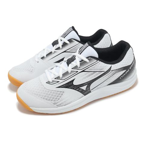 MIZUNO 美津濃 排球鞋 Cyclone Speed 5 男鞋 白 黑 膠底 羽排鞋 室內運動 緩震 V1GA2580-55