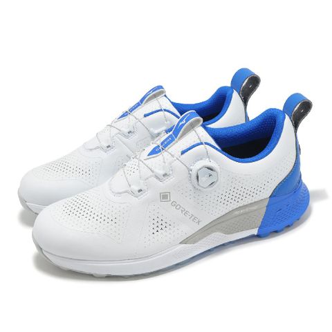 MIZUNO 美津濃 高爾夫球鞋 Genem WG GTX Boa 4E 男鞋 寬楦 白 藍 防水 旋鈕 運動鞋 51GQ2400-25