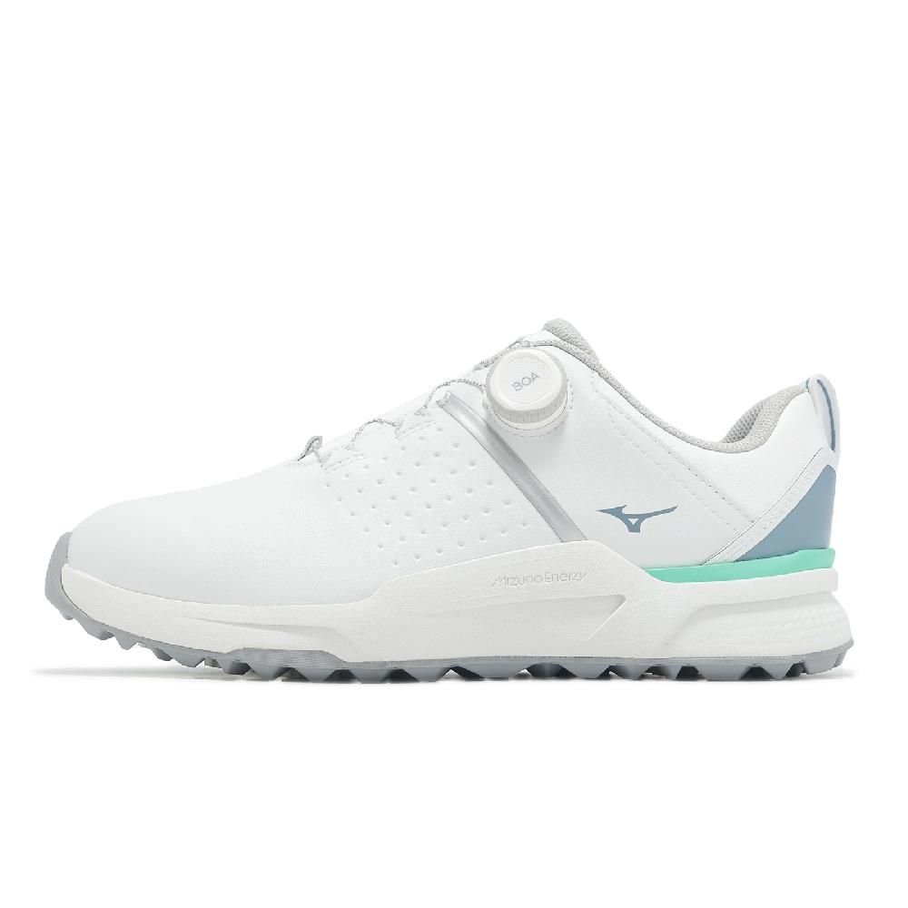 MIZUNO 美津濃 高爾夫球鞋 Hazard Enerzy Boa 4E 男鞋 寬楦 白灰 防水鞋面 旋鈕 51GQ2501-05