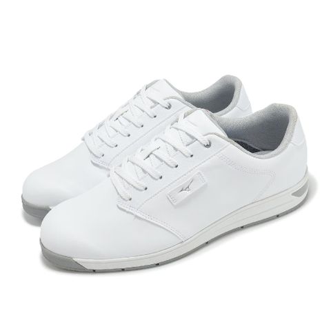 MIZUNO 美津濃 高爾夫球鞋 MZU Ultrawide 5E 男鞋 超寬楦 白 灰 皮革 緩衝 51GQ2480-01