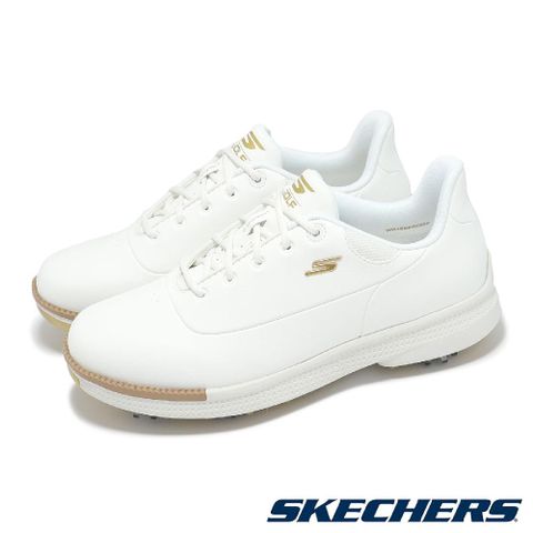 SKECHERS 斯凱奇 高爾夫球鞋 Go Golf Jasmine 2 女鞋 白 金 防水鞋面 皮革 抓地 運動鞋 123127WGD