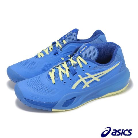 網球鞋 GEL-Resolution X 女鞋 藍 綠 法網 緩衝 穩定 運動鞋 1042A279400