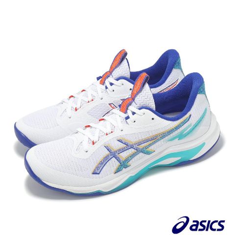 排球鞋 Netburner Ballistic FF 4 男鞋 女鞋 白 藍 一期一會系列 亞瑟士 1051A096960