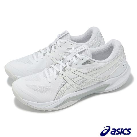 排球鞋 GEL-Tactic 13 女鞋 男鞋 白 銀 室內運動 緩衝 運動鞋 亞瑟士 1072A118100