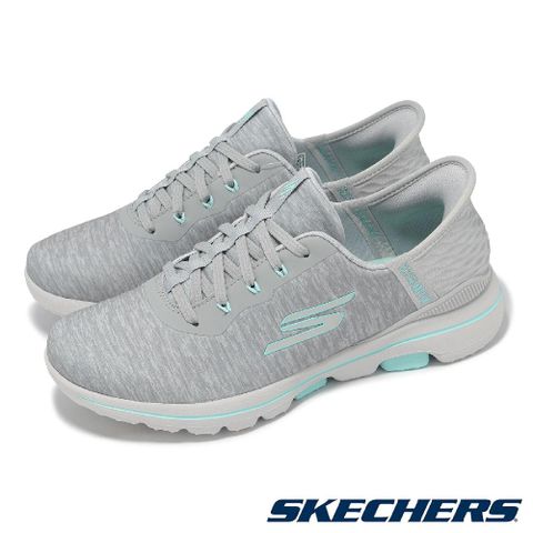 高爾夫球鞋 Go Golf Walk 5-Slip Ins 女鞋 防水鞋面 灰 藍 緩震 高球 止滑 123085GYAQ