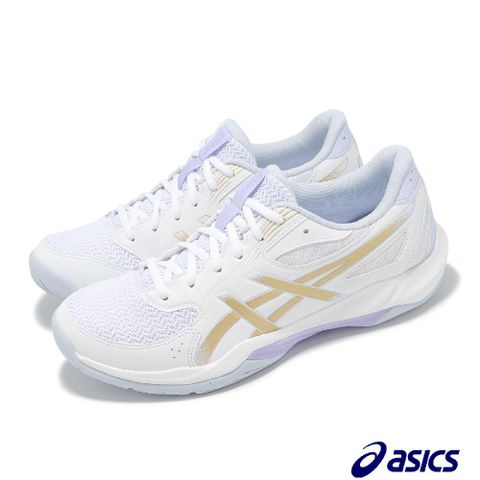 排球鞋 GEL-Rocket 12 女鞋 男鞋 白 金 羽排鞋 室內運動 緩震 亞瑟士 1072A119102