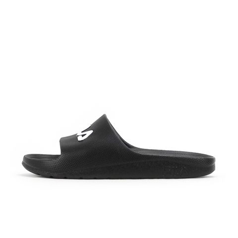 Fila Sleek Slide [4-S355W-001] 男女 涼拖鞋 基本款 LOGO 夏季 海灘 情侶穿搭 黑白