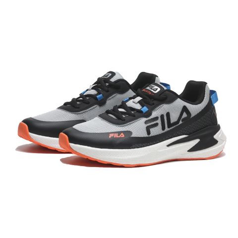 FILA 慢跑鞋 黑白橘 基本款 運動鞋 男 1J310X010