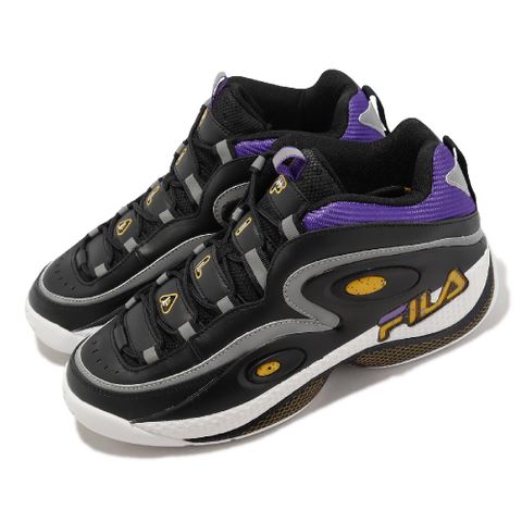 Fila 斐樂 籃球鞋 Grant Hill 3 男鞋 黑 黃 皮革 緩衝 完美先生 運動鞋 1BM01290043