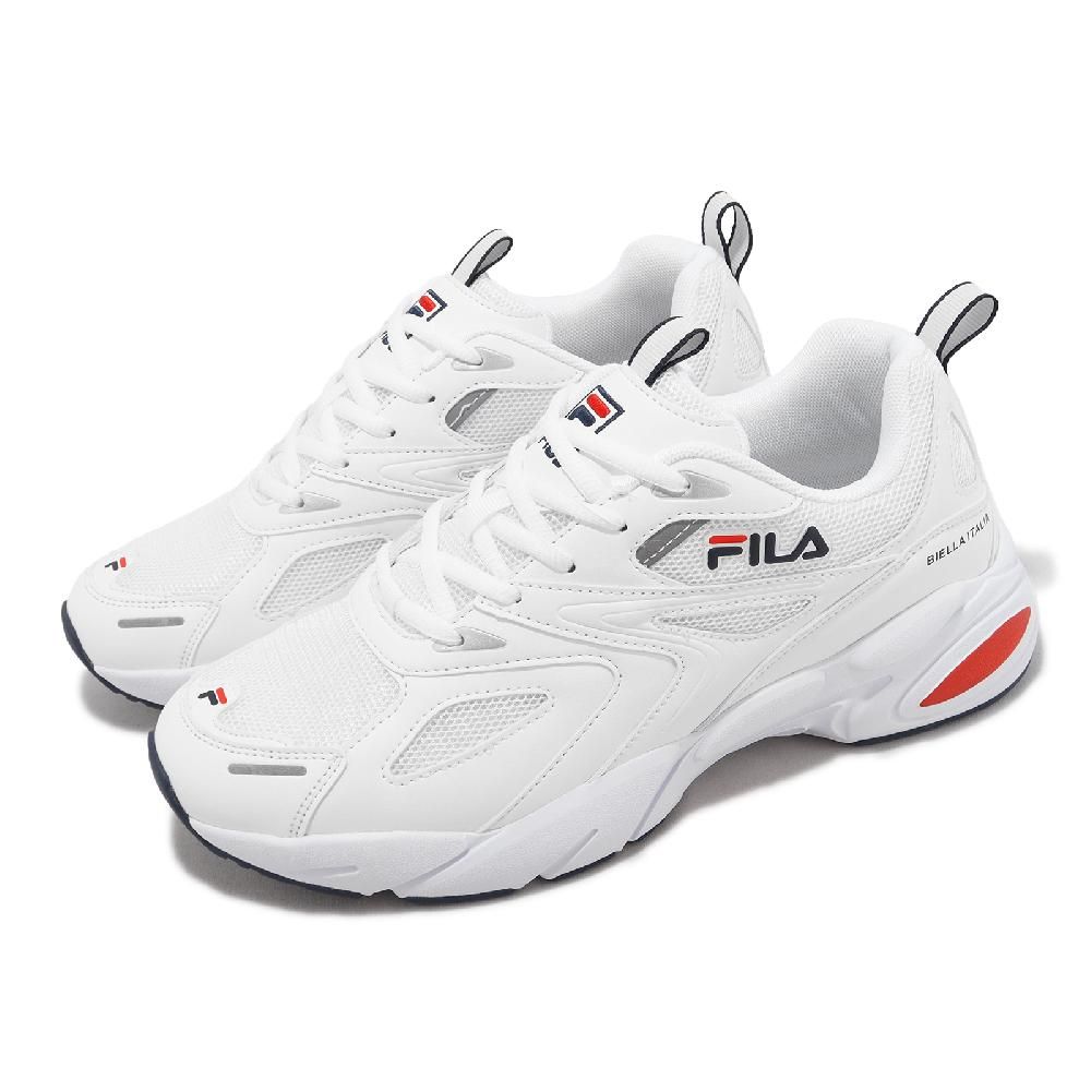 Fila  斐樂 休閒鞋 Defender 男鞋 白 深藍 厚底 增高 老爹鞋 1J907X123