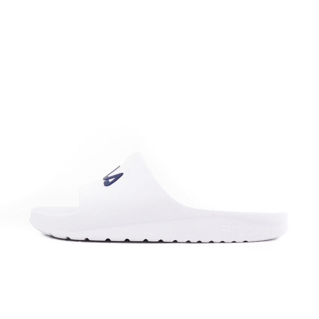  Fila Sleek Slide [4-S355W-113] 男女 拖鞋 基本款 LOGO 夏季 海灘 情侶穿搭 白