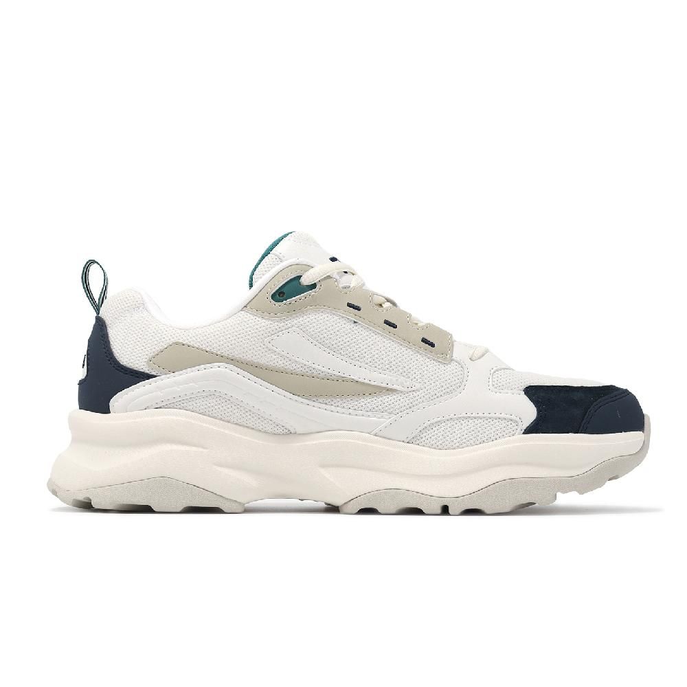 Fila  斐樂 休閒鞋 WoodBlock 男鞋 女鞋 白 綠 皮革 緩衝 厚底 老爹鞋 情侶鞋 4C140Y896