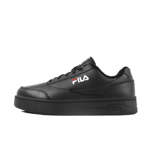 Fila Fila Court Lux [4-C903W-001] 男女 休閒鞋 基本款 皮革 百搭 厚底 增高 黑