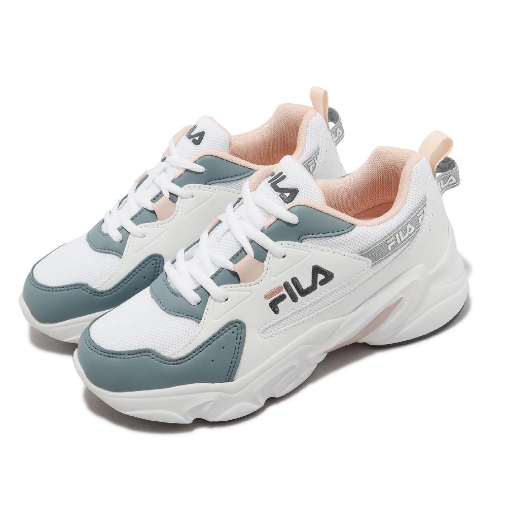 Fila  斐樂 休閒鞋 Hidden Tape 7 女鞋 灰 粉紅 復古 老爹鞋 5J944X116