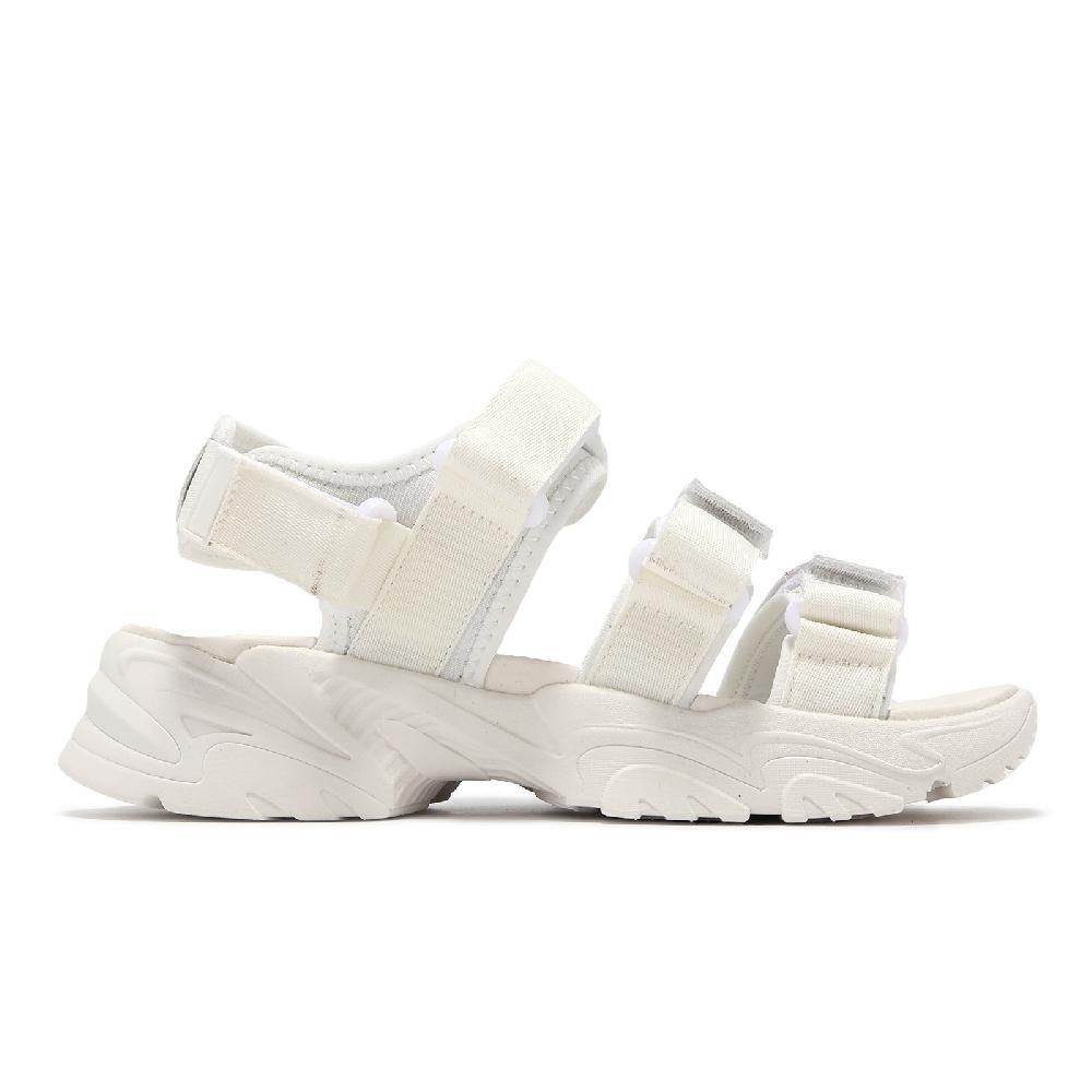 Fila  斐樂 涼鞋 Tapered Sandals 女鞋 白 藍 魔鬼氈 抓地 厚底增高 涼拖鞋 5S316Y132