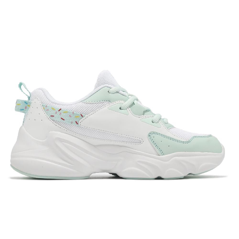 Fila  斐樂 休閒鞋 Hidden Tape 9 女鞋 白 蒂芬妮綠 拼接 緩衝 厚底 老爹鞋 5J929Y166