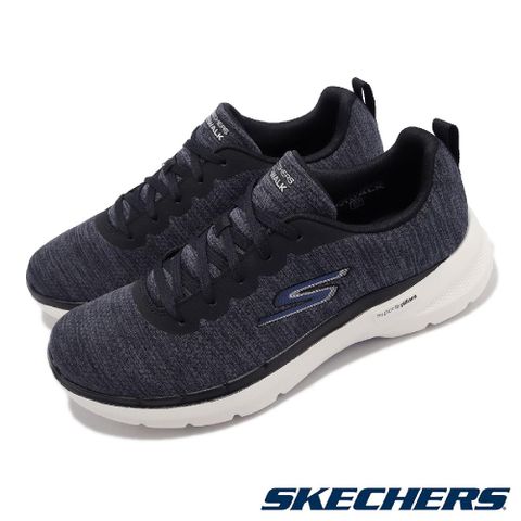 Skechers 慢跑鞋 Go Walk 6 男鞋 黑 藍 路跑 機能 健走鞋 支撐 緩震 運動鞋 216274BKBL