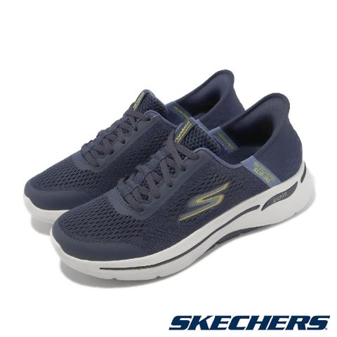 Skechers 休閒鞋 Go Walk Arch Fit-Simplicity Slip-Ins 男鞋 藍 足弓支撐 216258NVY