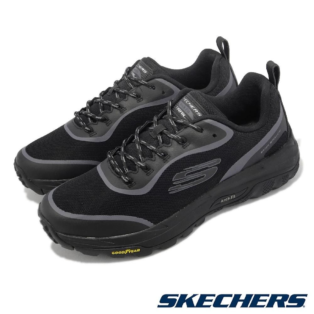 SKECHERS  運動鞋 Arch Fit Skip Tracer 男鞋 黑 防潑水 避震 固特異橡膠大底 戶外 健走 237510BBK