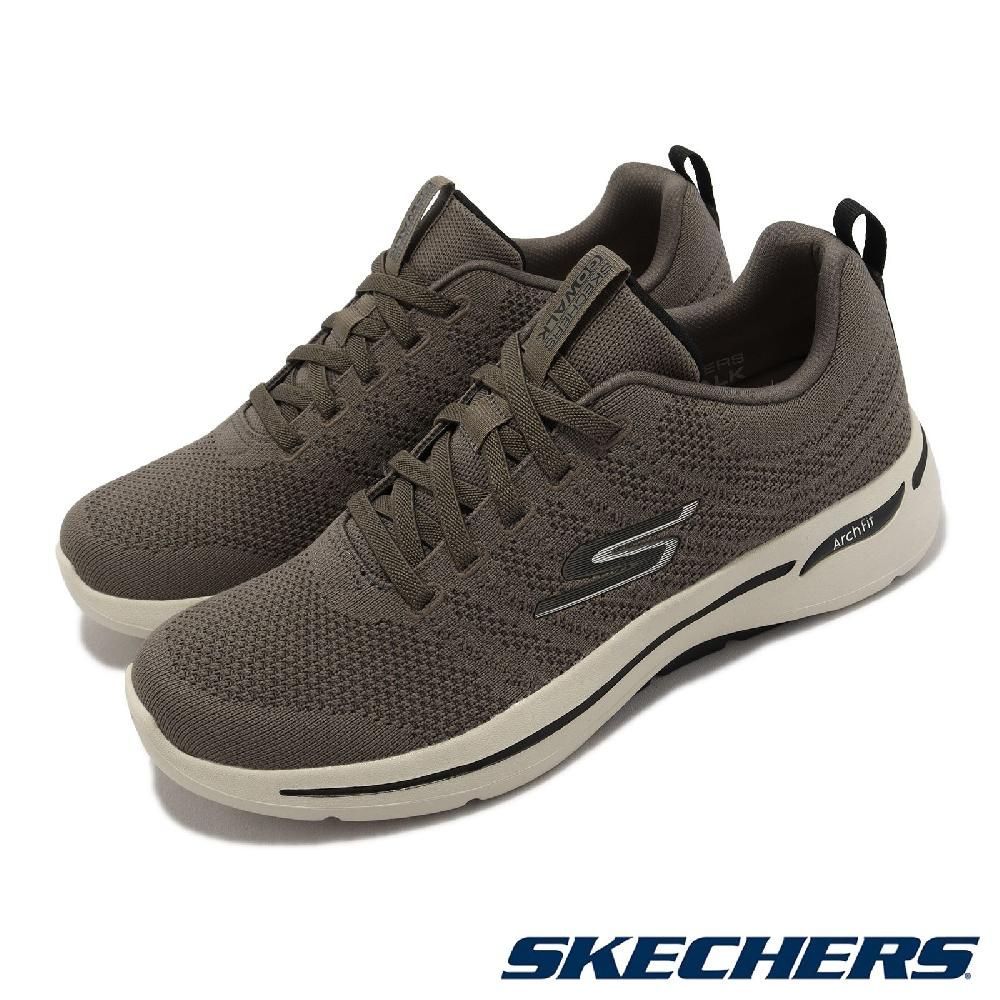 SKECHERS  休閒鞋 Go Walk Arch Fit-Grand Select 2 男鞋 棕 米 緩震 健走鞋 216263TAN