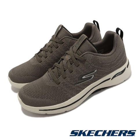 SKECHERS 休閒鞋 Go Walk Arch Fit-Grand Select 2 男鞋 棕 米 緩震 健走鞋 216263TAN