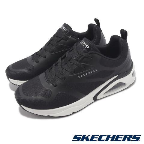 Skechers 斯凱奇 休閒鞋 Tres-Air Uno-Revolution-Airy 男鞋 黑 白 緩震 氣墊 運動鞋 183070BLK