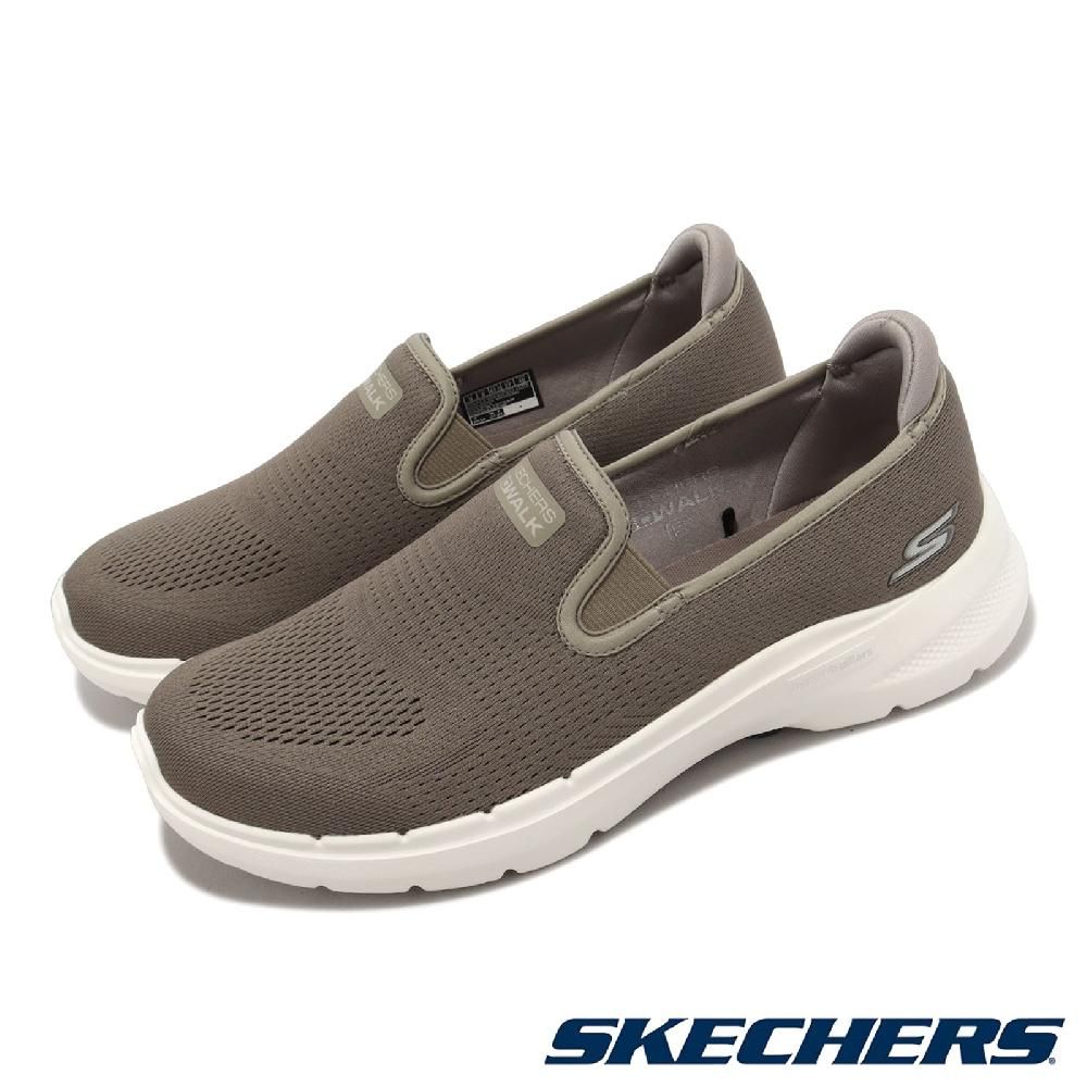 SKECHERS  斯凱奇 休閒鞋 Go Walk 6-Proctor 男鞋 棕 懶人鞋 機能 健走 支撐 套入式 216280TPNV