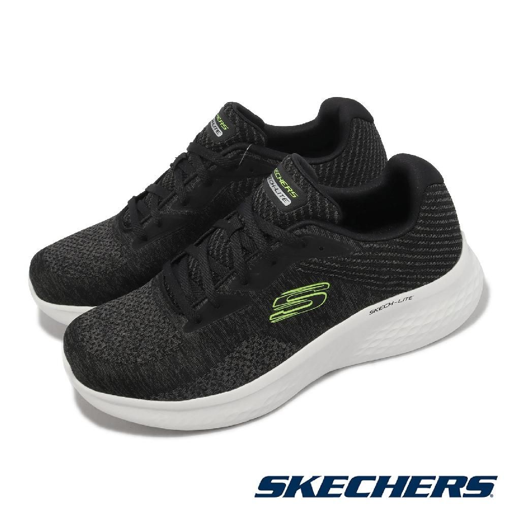 SKECHERS  斯凱奇 休閒鞋 Skech-Lite Pro-Faregrove 男鞋 黑 綠 輕量 緩衝 記憶鞋墊 232598BKLM