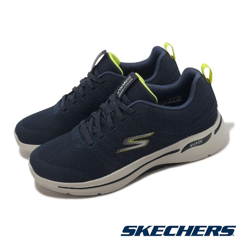 SKECHERS  斯凱奇 休閒鞋 Go Walk Arch Fit-Grand Select 2 男鞋 藍 足弓支撐 健走鞋 216263NVLM