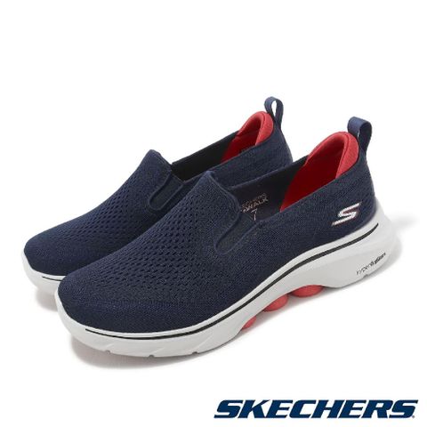 Skechers 斯凱奇 健走鞋 Go Walk 7-Proctor 2 男鞋 深藍 紅 懶人鞋 針織 休閒鞋 套入式 216637NVRD
