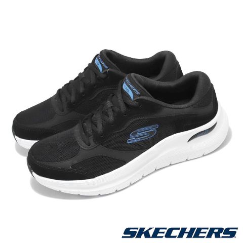 SKECHERS 斯凱奇 休閒鞋 Arch Fit 2 The Keep 男鞋 黑 藍 緩衝 耐磨 透氣 訓練 健走 運動鞋 232702BKBL