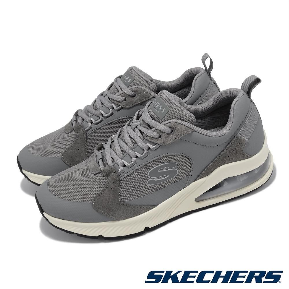 SKECHERS  斯凱奇 休閒鞋 Uno 2-90s 2 灰 米 男鞋 緩衝 氣墊 記憶鞋墊 麂皮 運動鞋  183065GRY