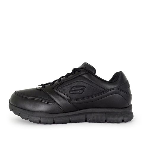 Skechers Nampa [77156WBLK] 男鞋 工作鞋 耐油 止滑 橡膠 防觸電 輕量 避震 緩衝 舒適 黑