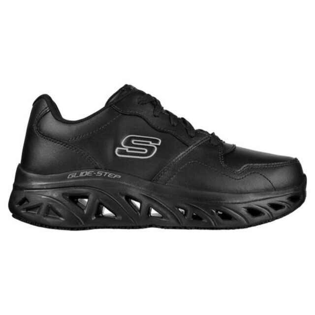  Skechers Glide Step SR [200105BLK] 男 工作鞋 休閒 耐油 防滑 防觸電 廚師鞋 黑