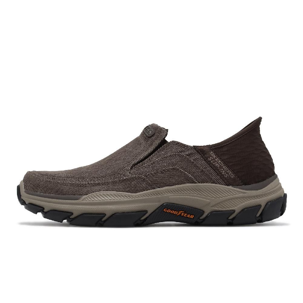 SKECHERS  斯凱奇 休閒鞋 Respected-Holmgren Slip-Ins 男鞋 棕 帆布 緩震 無鞋帶 懶人鞋 204809BRN