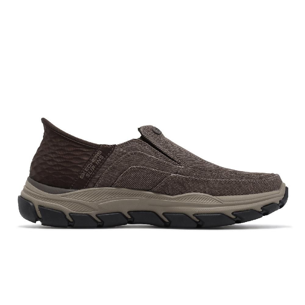 SKECHERS  斯凱奇 休閒鞋 Respected-Holmgren Slip-Ins 男鞋 棕 帆布 緩震 無鞋帶 懶人鞋 204809BRN