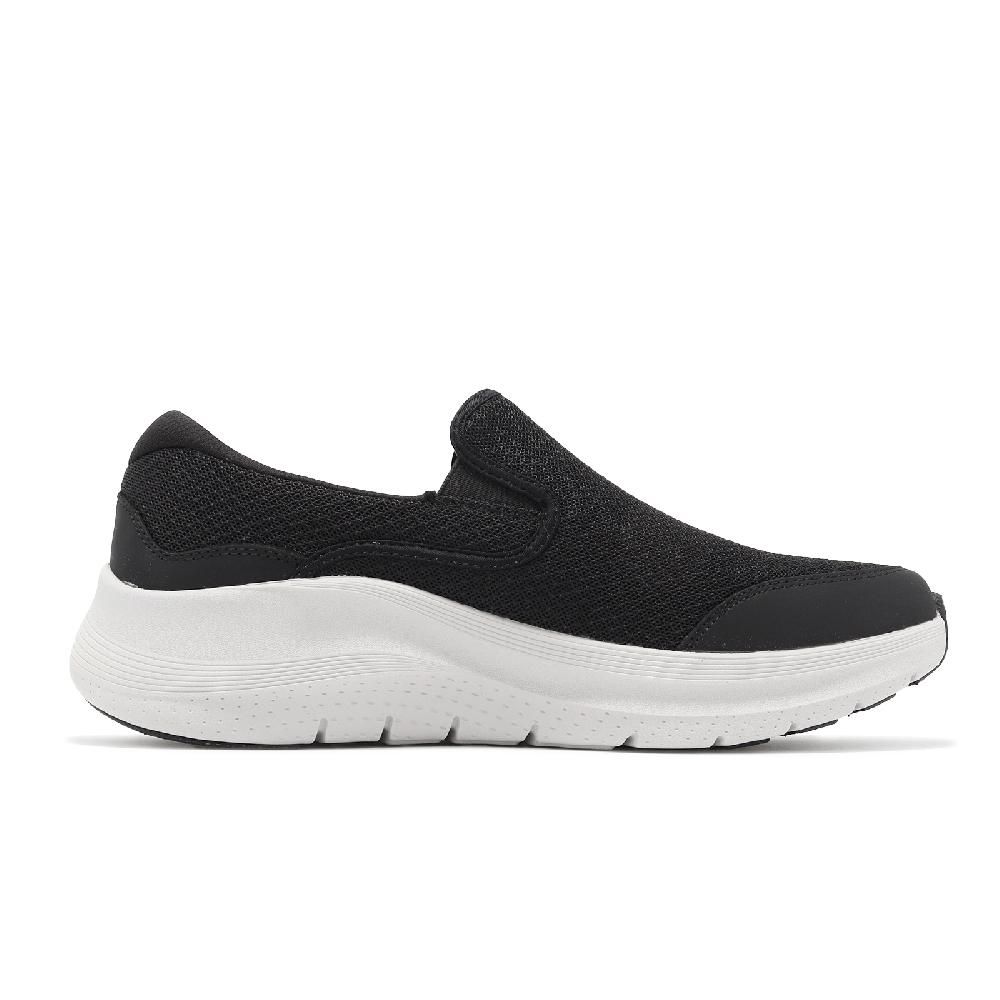 SKECHERS  斯凱奇 休閒鞋 Arch Fit 2.0-Vallo 男鞋 黑 灰 無鞋帶 避震 厚底 懶人鞋 健走鞋 232706BKGY