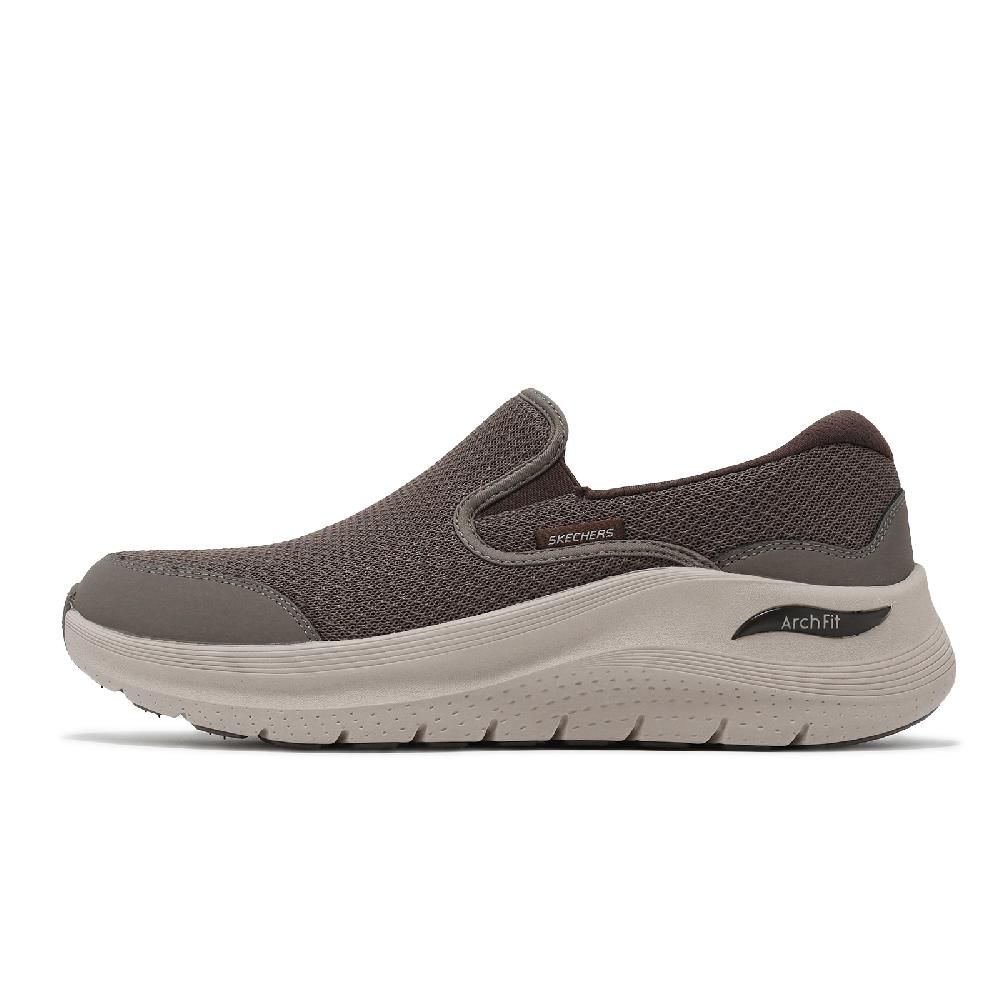 SKECHERS  斯凱奇 休閒鞋 Arch Fit 2.0-Vallo 男鞋 棕 米白 避震 厚底 懶人鞋 健走鞋 232706BRN