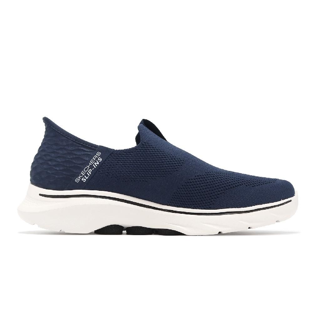 SKECHERS  斯凱奇 休閒鞋 Go Walk 7-Easy On 2 Slip-Ins 男鞋 藍 白 套入式 避震 輕量 216641NVY