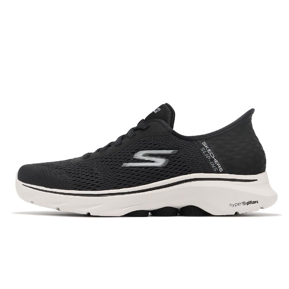 SKECHERS  斯凱奇 休閒鞋 Go Walk 7-Free Hand 2 Slip-Ins 男鞋 黑 白 套入式 避震 216648BKW