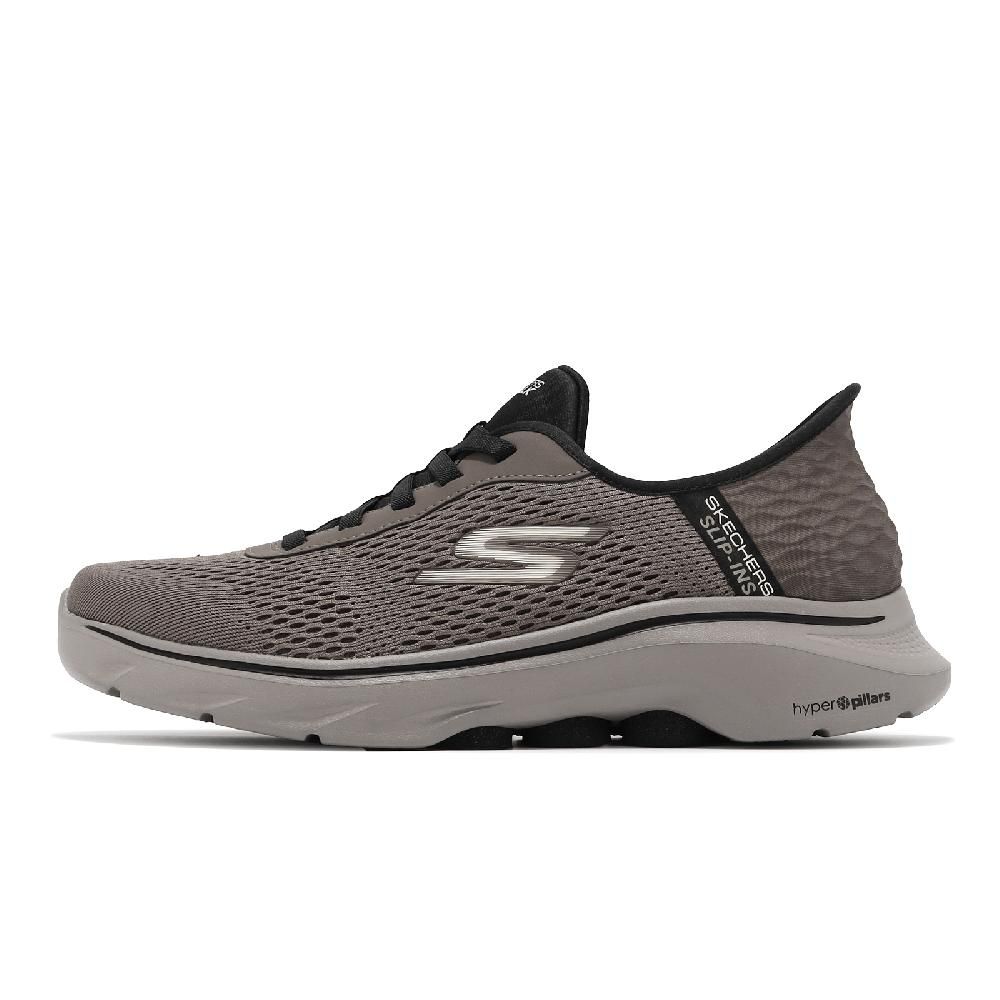 SKECHERS  斯凱奇 休閒鞋 Go Walk 7-Free Hand 2 Slip-Ins 男鞋 棕 黑 套入式 避震 216648BRN