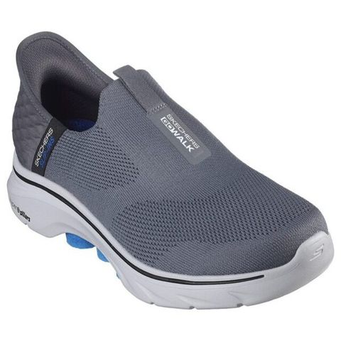 Skechers Go Walk 7 [216641CCBL] 男 健走鞋 步行 休閒 瞬穿舒適科技 緩震 透氣 灰藍