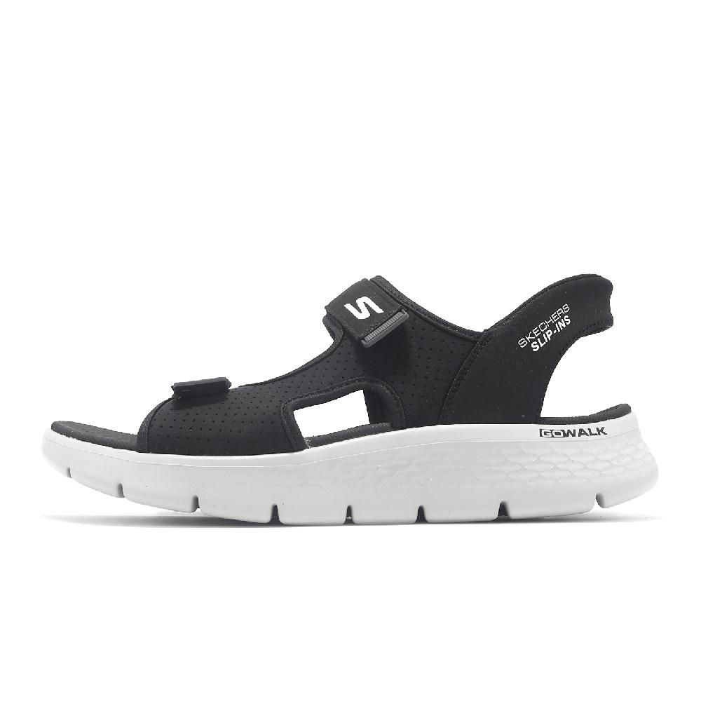 SKECHERS  斯凱奇 涼鞋 Go Walk Flex Sandal-Easy Entry Slip-Ins 男鞋 黑 灰 避震 涼拖鞋 229210BKGY