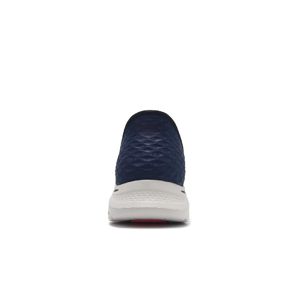 SKECHERS  斯凱奇 休閒鞋 Go Walk 7-Free Hand 2 Slip-Ins 男鞋 藍 紅 套入式 緩衝 216648NVRD