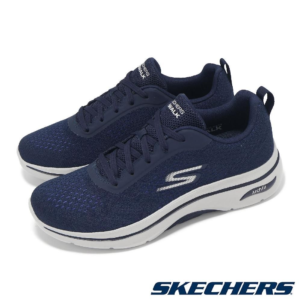 SKECHERS  斯凱奇 休閒鞋 Go Walk Arch Fit 2.0-Idyllic 2 男鞋 藍 白 回彈 健走鞋 216516NVY