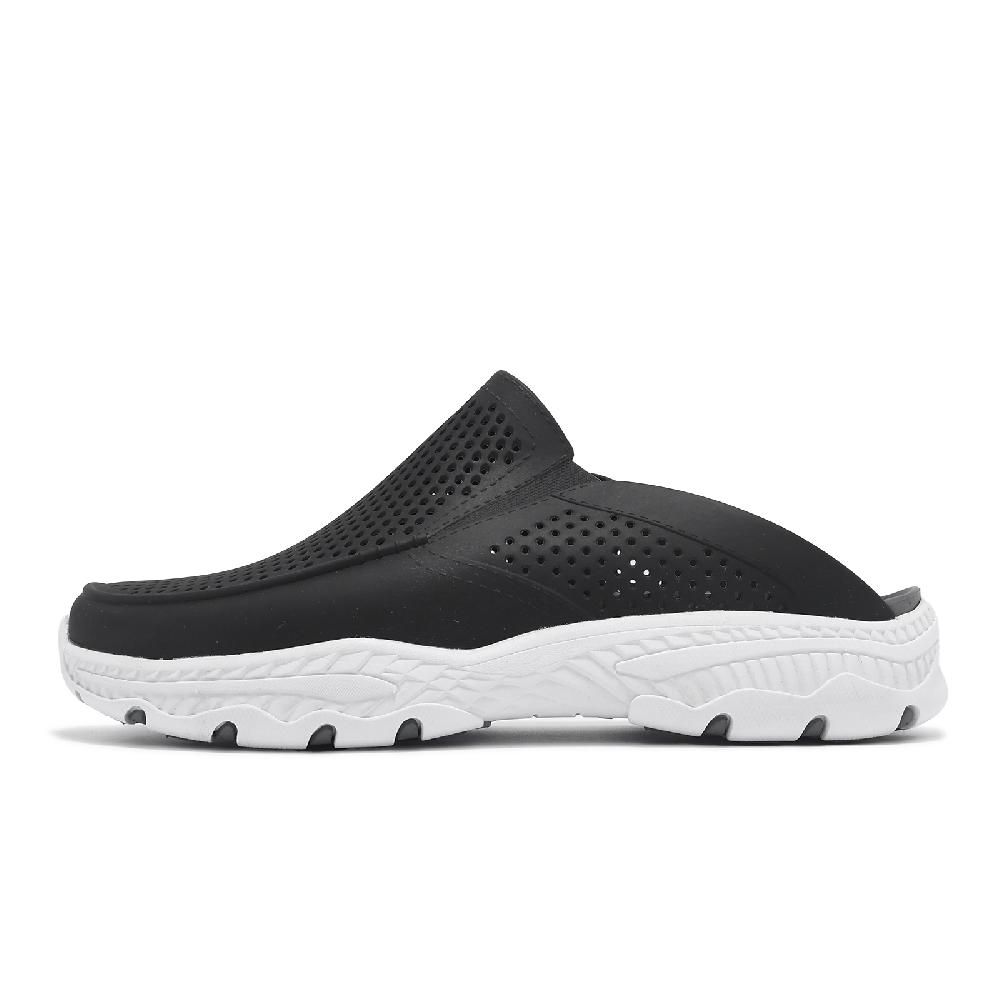 SKECHERS  斯凱奇 拖鞋 Creston Ultra-Havana 男鞋 黑 白 輕量 緩衝 防水 涼拖鞋 243100BLK