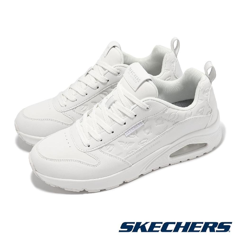 SKECHERS  斯凱奇 x DC 休閒鞋 UNO-Justice League 男鞋 白 聯名 氣墊 板鞋 802012WHT