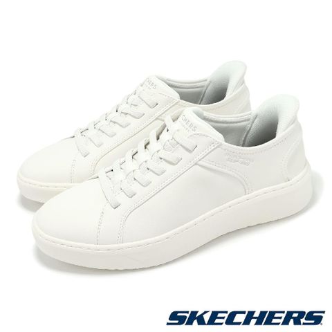 SKECHERS 休閒鞋 Court Break-Double Vented Slip-Ins 男鞋 寬楦 米白 厚底 183177WWHT