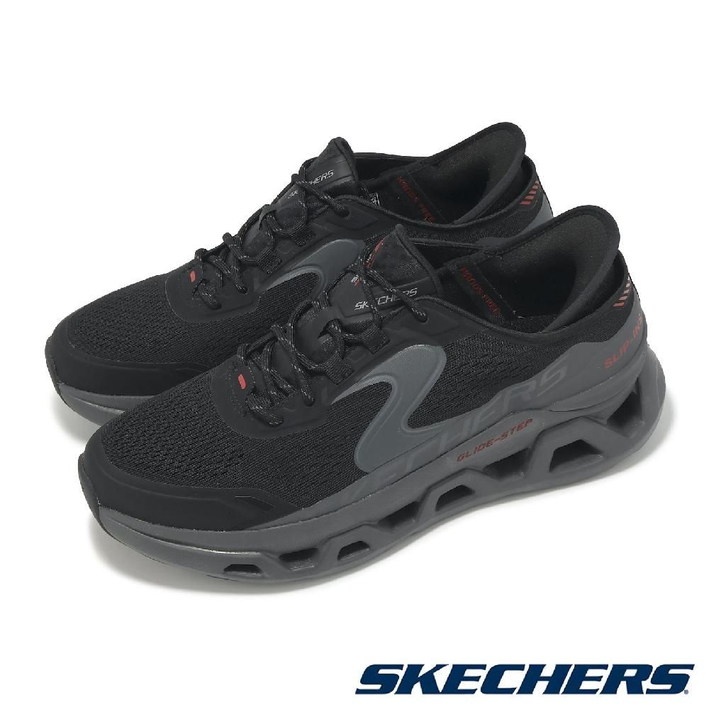 SKECHERS 休閒鞋 Glide-Step Altus Slip-Ins 男鞋 黑 緩衝 輕量 套入式 懶人鞋 232921BKCC