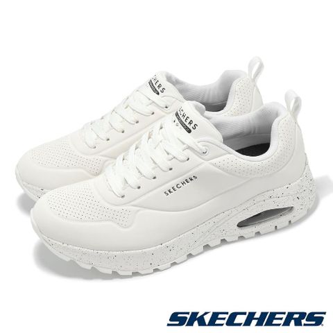 SKECHERS 斯凱奇 Skechers 斯凱奇 休閒鞋 Uno Rugged-Wat-Air-Proof 男鞋 白 防潑水 氣墊 支撐 全白 183048WHT